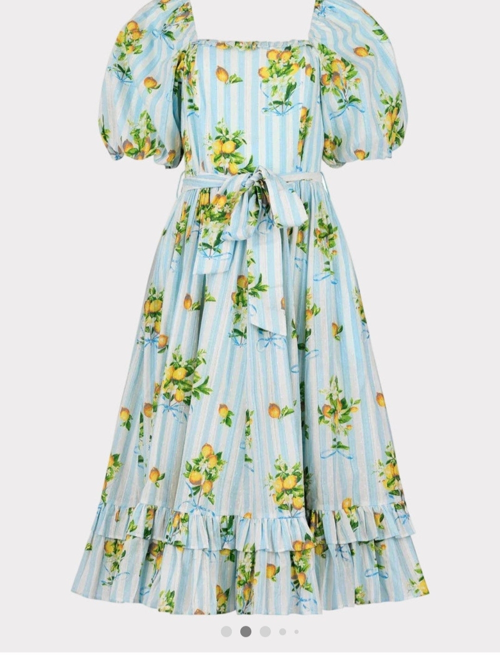 JessaKae Citrus Dress With Puff Sleeve